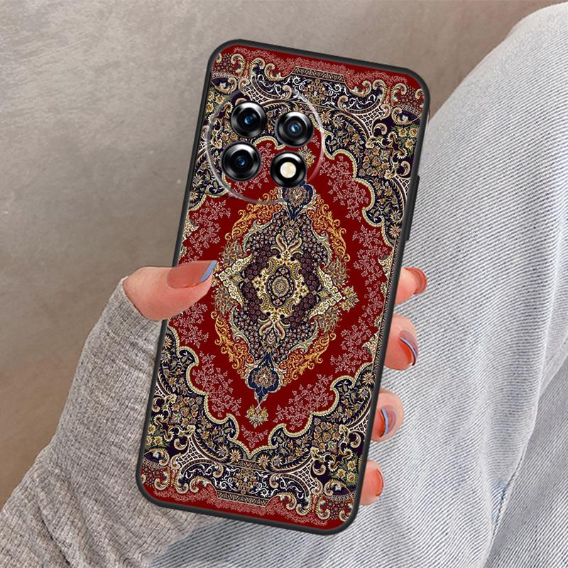 Retro Ethnic Carpets Turkish Rug Cover For OnePlus 13R 13 12 12R 11 10 Pro 8T 10T OnePlus Nord 4 CE 2 3 Lite N10 N20 N30 Case