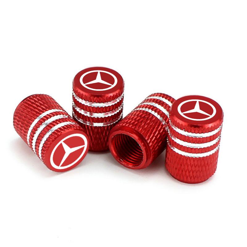 Car Tire Valve Cap Aluminum Tire Wheel Stem Air Valve Cap For Mercedes Benz B/C/E/S Class W203 W204 W205 W210 W211 W212 W221 CS1