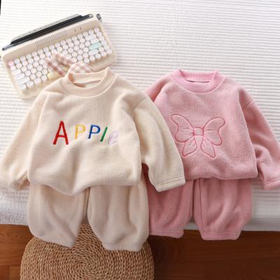 2024 Children Clothes Winter New Plush Thick Baby Pajamas Sets for Kids Girls Clothes Warm Pajama Set Home Clothing Ropa De Bebe