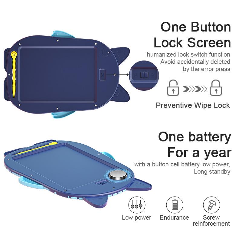 8.5" Cartoon LCD Writing Tablet - Children's Drawing & Doodle Board