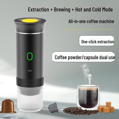 Cafeteira elétrica compacta para café expresso: Máquina de café em cápsulas portátil para casa e ao ar livre