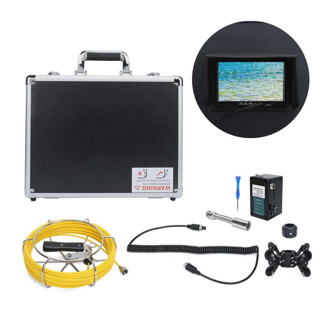 22mm Pipeline Inspection Camera 7in Screen IP68 1000TVL 12 LED Lights  for Drainage System