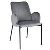 Gepolsterter Stuhl Gusto Samt Grau