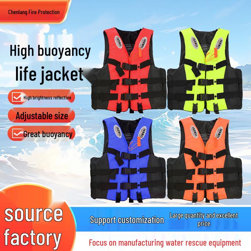 Adult High Visibility Reflective Life Jacket for Marine Rescue and Outdoor Work