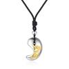 Koai Terahertz Ore Dragon Carving Magatama Necklace, Adjustable Length, for Men and Women