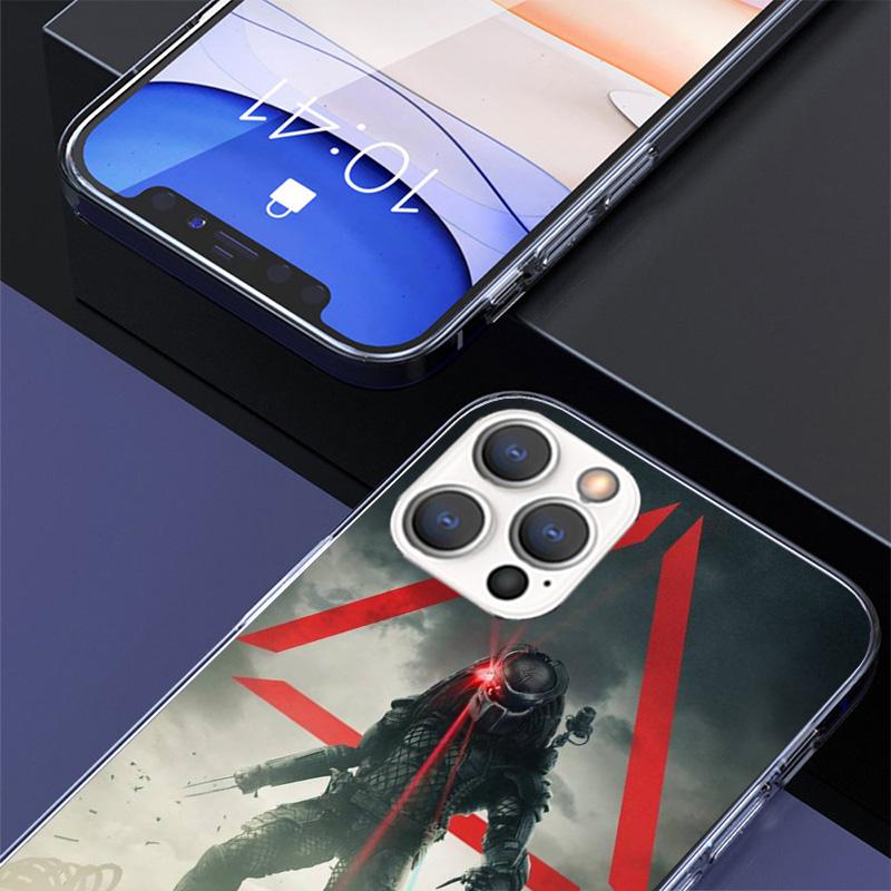 Alien Vs Predator Bemalte Cover Handyhülle Für iPhone 16 17 Air 15 14 Pro Max 16E Handyhülle 13 Mini 12 11 7 SE 8 Druckmuster