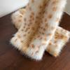 Coprigambe Pellicciati Ispessiti da Donna Lunghi Comodi Polsini per Stivali per Calore alla Moda Scaldamuscoli Peluche Morbidi con Fantasia Leopardo