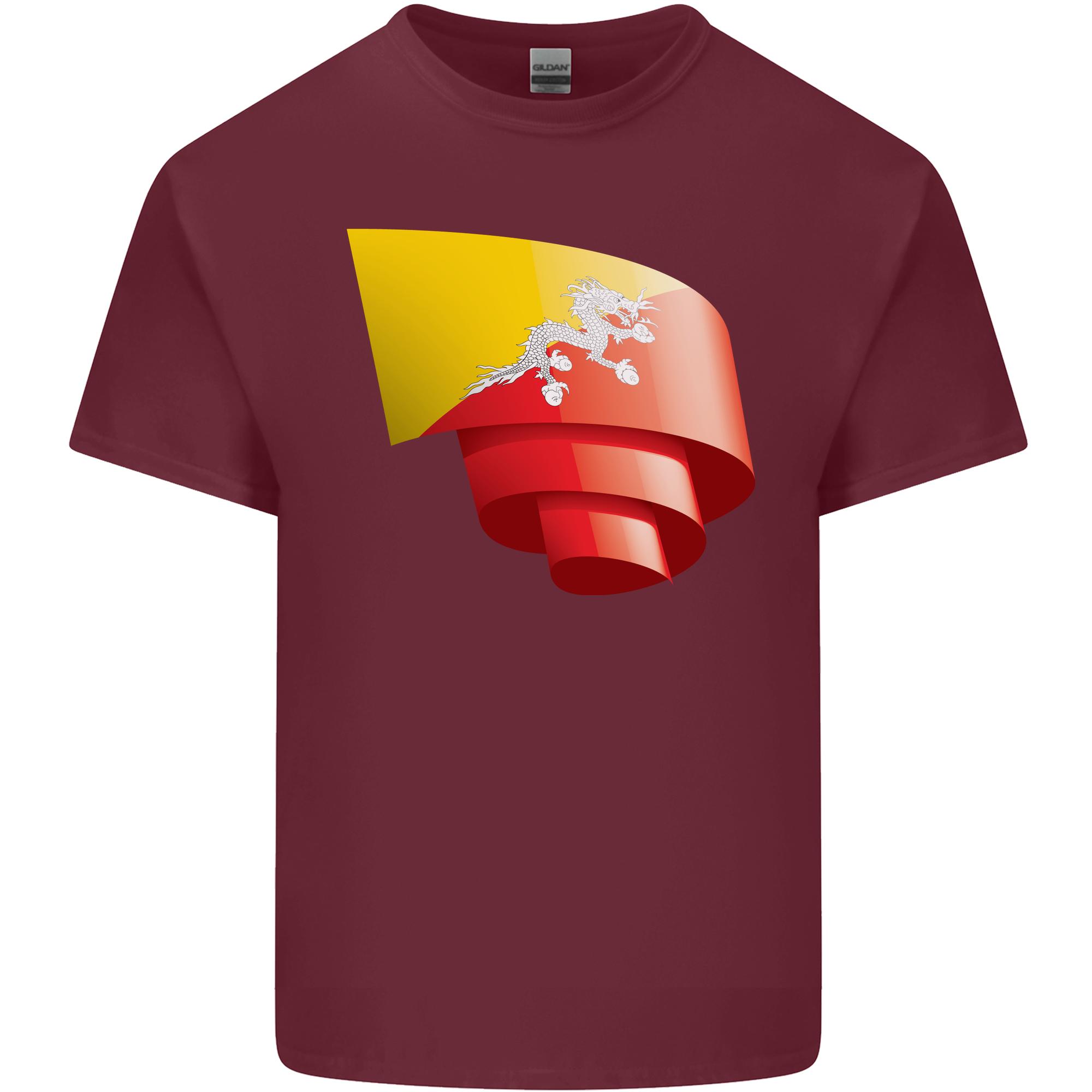 Curled Bhutan Flag Bhutanese Day Football Unisexs Light Cotton TShirt S