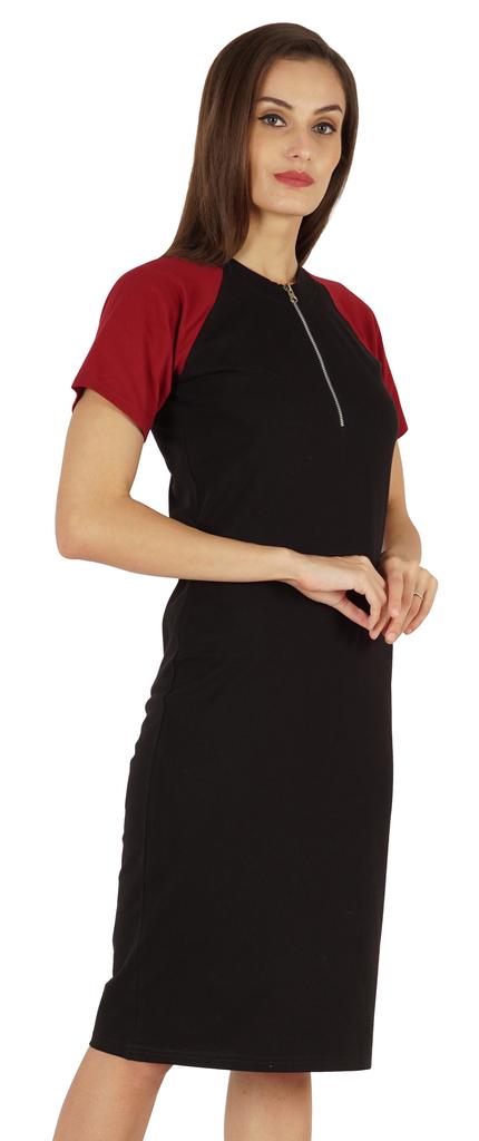 Inkmeso Solid Short Raglan Sleeves Dress For Women  s Summer Casual Sporty Bodycon T-Shirt