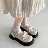 Queen Fan Retro White French Light Mouth Platform Small Leather Shoes Women's Summer 2025 New with Skirt Mary Jane Shoes