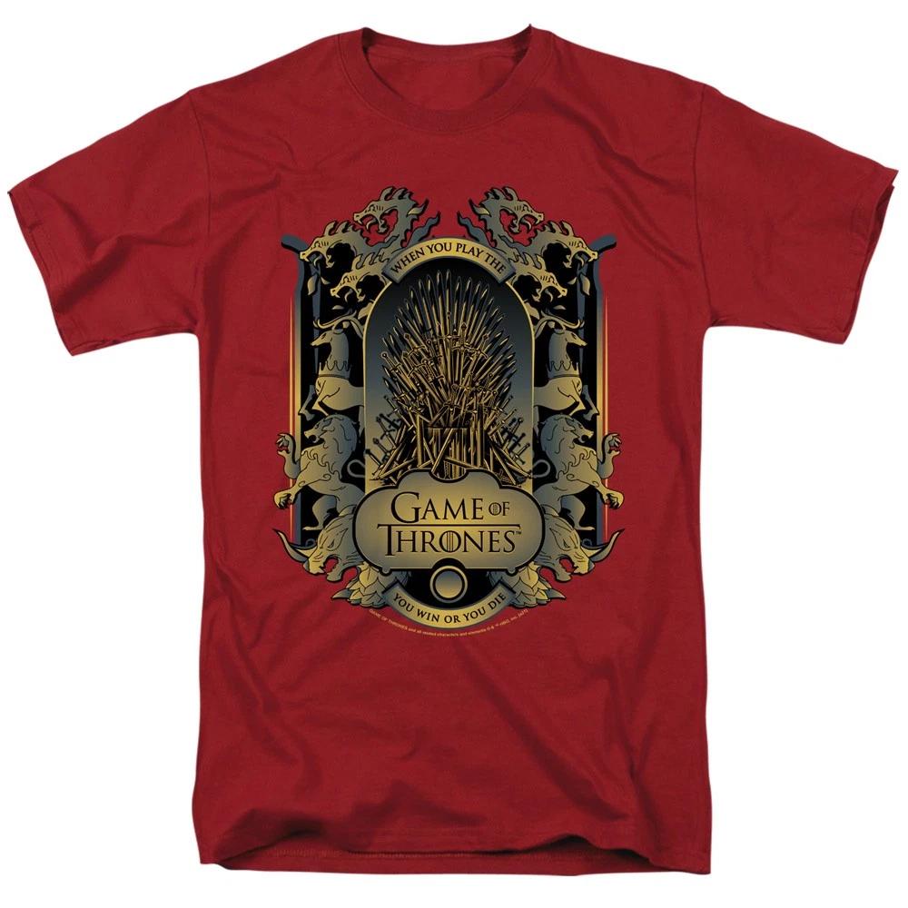 Game Of Thrones - Throne And Sigils -  Unisex Short Sleeve Children s T-shirt - Red 130