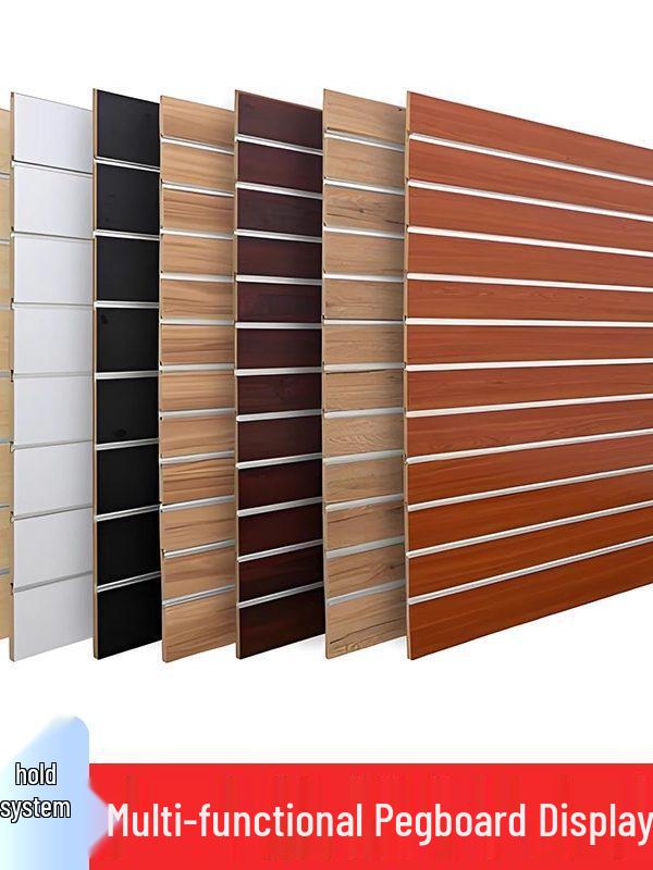 Universal Wooden Slatwall Display Rack for Musical Instruments and Accessories 5cm Galvanized Hook (100 pcs)