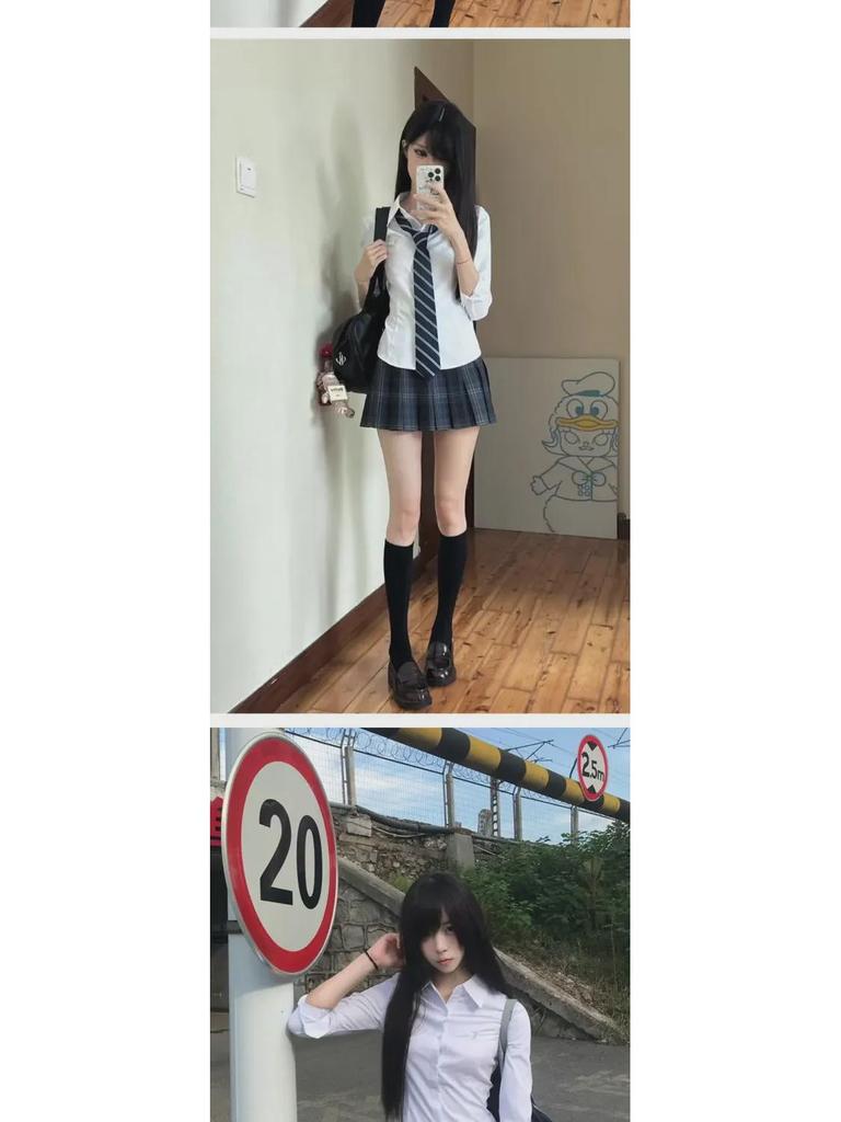 New Xiaozhichuan White Slim-Fit Long-Sleeved Women's Shirt - Autumn College JK Style with Embroidery