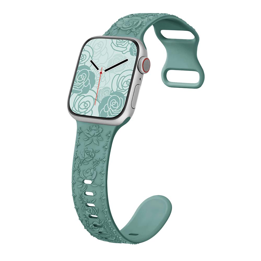Engraved Strap for Apple watch band 45mm 44mm 42mm 49mm 40mm 41mm Silicone Bracelet Correa iWatch Series 8 9 7 6 5 4 3 Ultra SE
