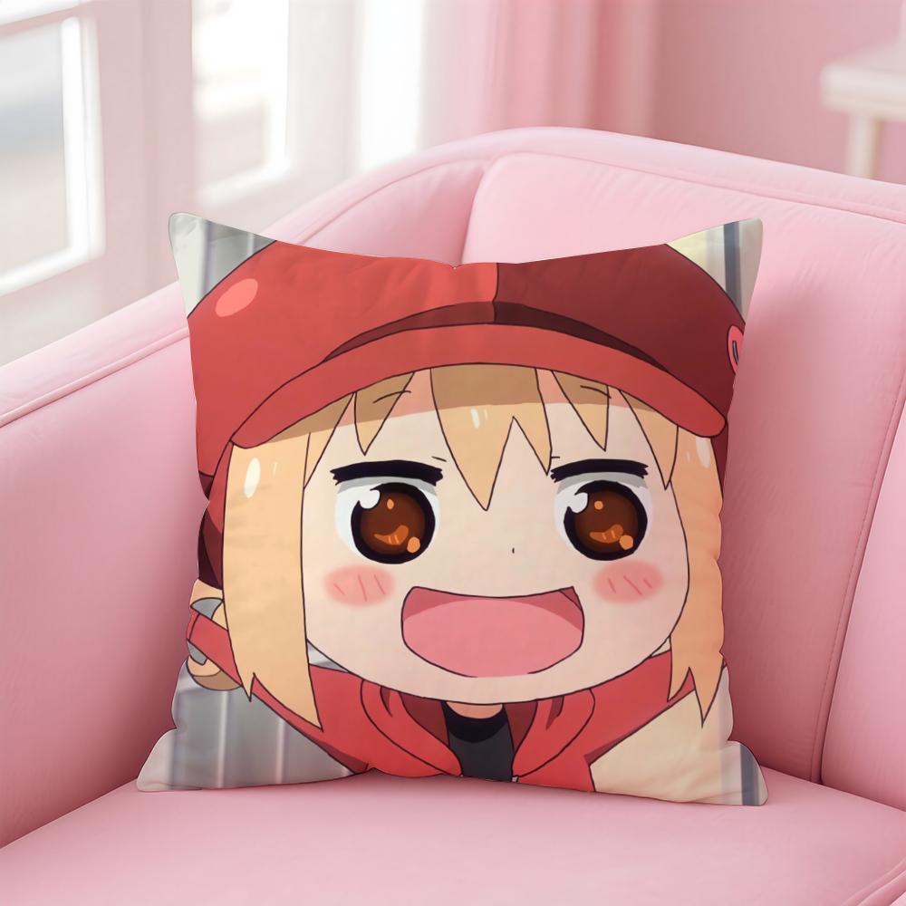 Funny Cute Anime Himouto UmaruchanH Cushion Cover Pillow Case Soft Skin Friendly Fabric  Concealed Zipper