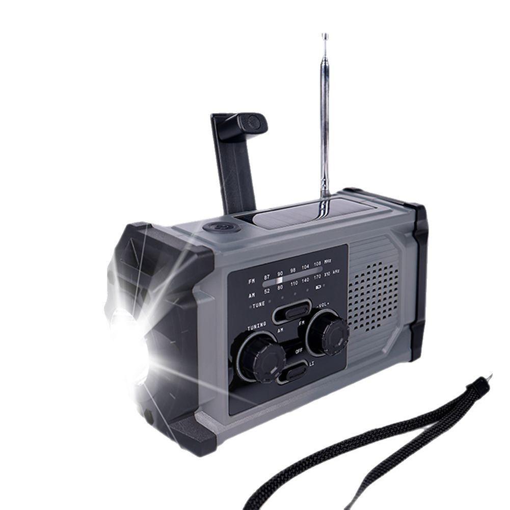 

Emergency Hand Crank Radio Solar Powered Radio with Flashlight SOS Alarm Portable Radio for Outdoor Camping and Emergency