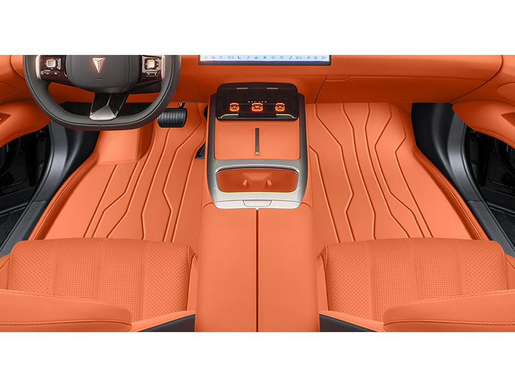 Dark Blue Full Coverage Foot Mats for 2025 Five-Seater Cars - Interior Carpet Modification Accessories