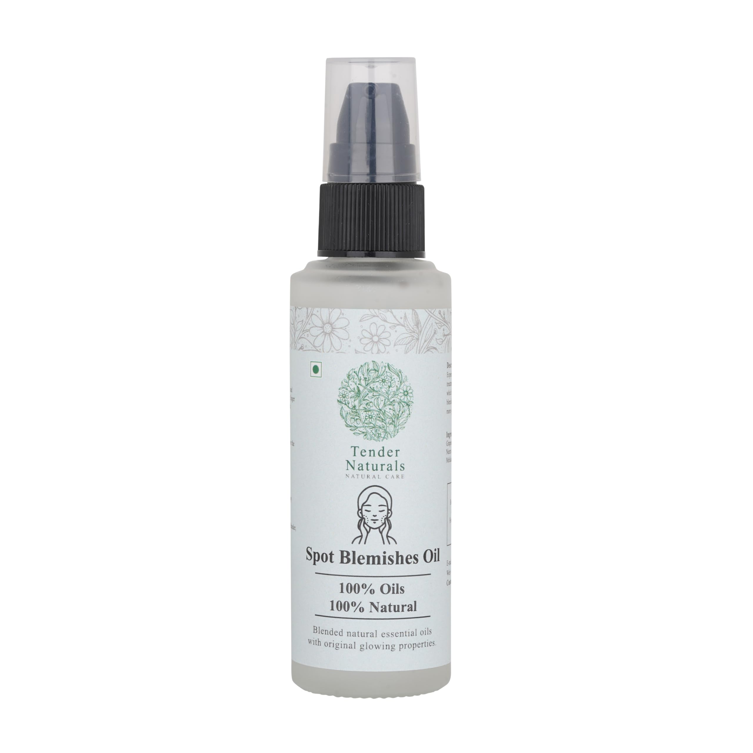 Tender Naturals Spot Blemish Anti Acne Serum for Acne Marks, Blemishes & Oil Control, for Acne Prone Skin with Zinc & Essential Oils, for Men & Wom
