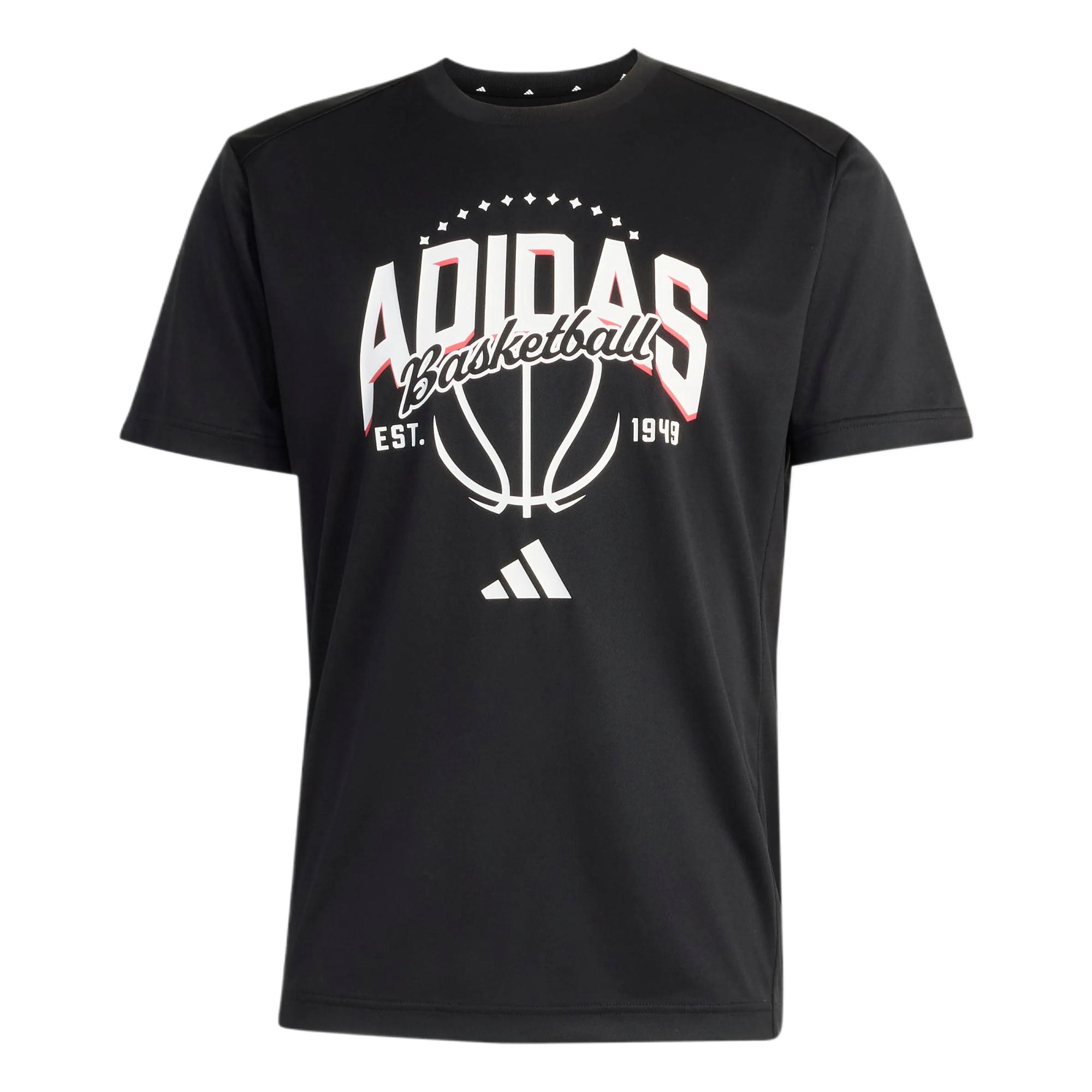 Adidas Basketball Solid Color Quick-Dry Short Sleeve Comfortable Basketball Shirt Men tops KU8438 2XS