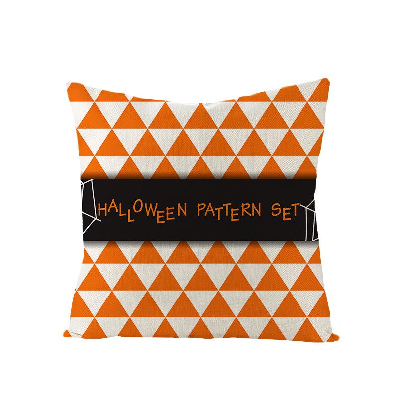 New Home Furnishings Halloween Polyester Pillow Case Home Pumpkin Ghost Fire Cushion Waist Pillow Case