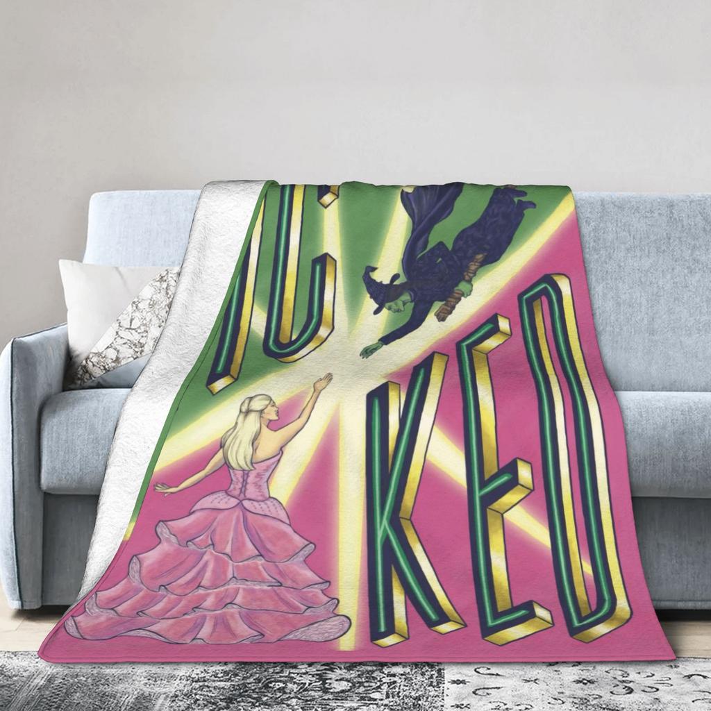 Wicked 2 Glinda & Elphaba Decke Super Warm Lustig Plüsch Bettwäsche Überwürfe Für Kind Couch Bett Flanell Tagesdecke Bettdecke