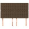 Vidaxl Bed Headboards, 4 Pcs, Dark Brown, 72X5X78/88 Cm, Fabric
