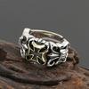 New Ring, European and American Style Cross Pattern Ring, Fashionable Design, Geometric Shape