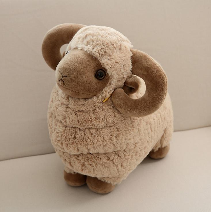 

38 см овечья кукла альпака животное плюшевая игрушка кукла животное детский подарок на день рождения коричневый