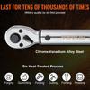 Torque Wrench, 3/8-inch Drive Click Torque Wrench 10-80ft.lb/14-110n.m, Dual-Direction Adjustable Torque Wrench Set, Mechanical Dual Range Scales