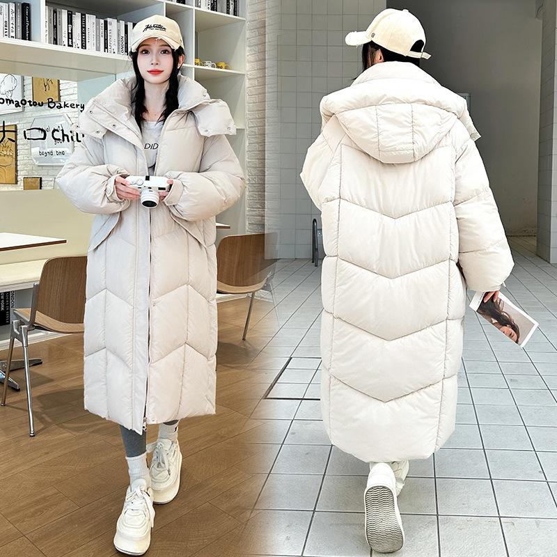 Fashionable and Versatile Hooded Plus Size Women's Thickened Warm and Cold Winter Coat - Lightweight and Comfortable Long-sleeved Cotton Jacket Coat