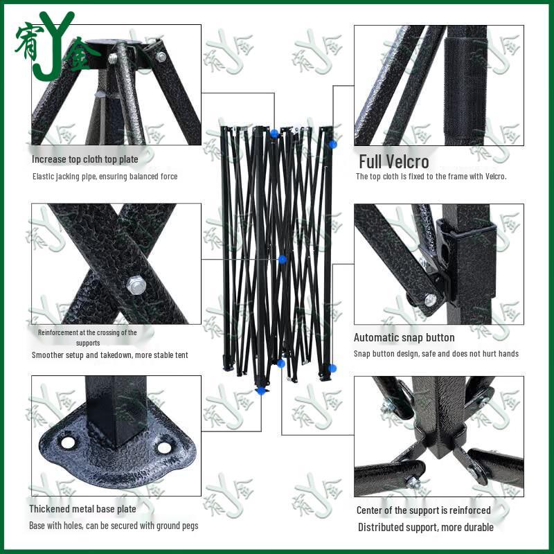 3x3m Heavy-Duty Ret Retractable Outdoor Canopy