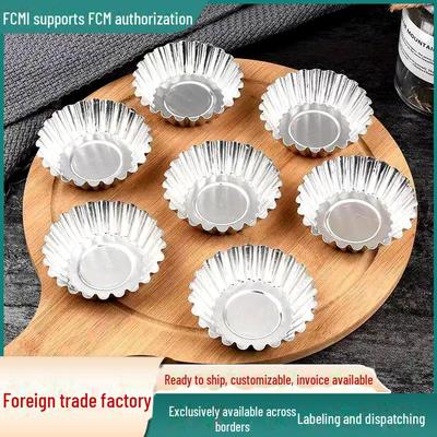 Eierkuchenform-Backset aus Edelstahl und Aluminium für Mousse, Muffins und Kuchen.