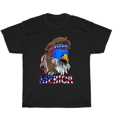 Adler Vokuhila Sonnenbrille Merica 4. Juli USA Amerikanische Flagge T-Shirt Unisex Geschenk