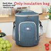 Insulated Student Lunch Bag With Solid Color And Compact Handle For Multiscenario Use
