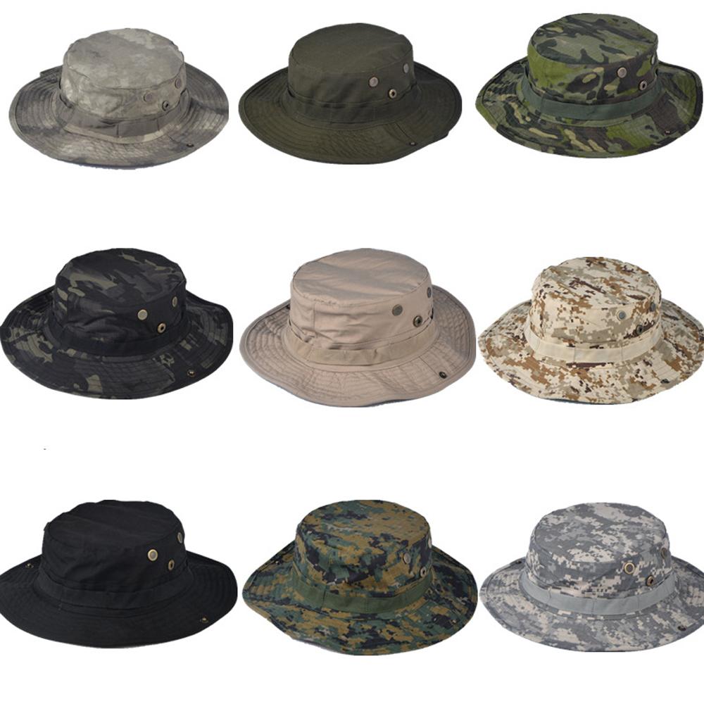 

Bucket Cap New Fishing For Men Camo UV Protection Army Caps Bucket Hats Camouflage Cap Boonie Hat