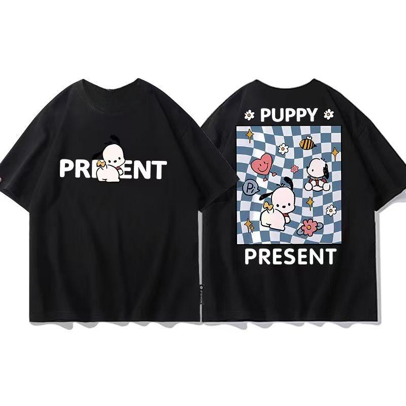 

2026 Summer New Design Sanrio Cartoon Print Pure Cotton LooseFitting Breathable Womens ShortSleeved Tshirt S
