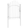 VidaXL Garden Gate with Arched Top Gate Panel Door Panel Fence Gate Garden Barrier 143065
