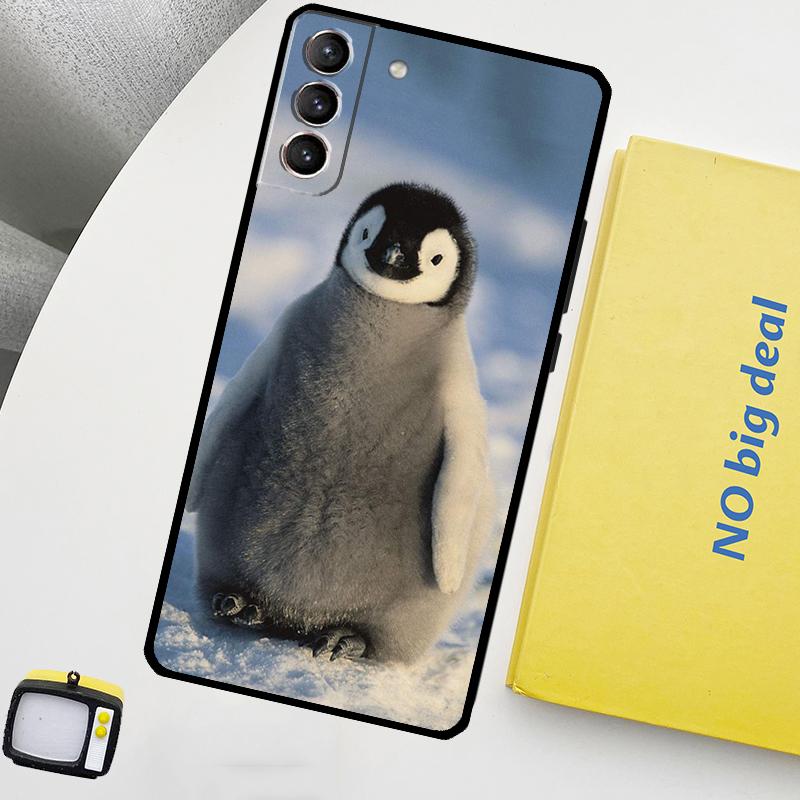 Penguin Snow Arctic Cute Animal Phone Case For Samsung Galaxy S25 Ultra S21 S22 S23 S24 Ultra S9 S10 S20 Plus S25 FE Cover