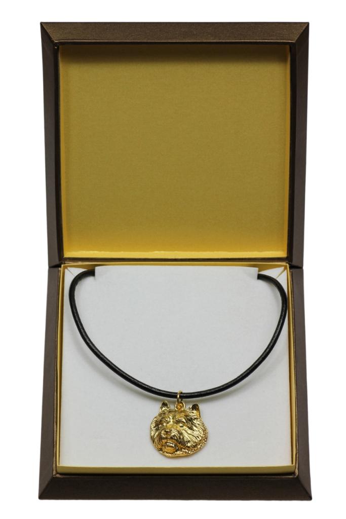 

Norwich Terrier - Dog necklace in gift box, gold-plated pendant for dog fan, striking jewellery by Art-Dog
