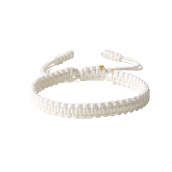 

Унисекс ручной веревочный регулируемый ручной работы плетеный однотонный толстый противоломающийся легкий стекируемый браслет символические цвета