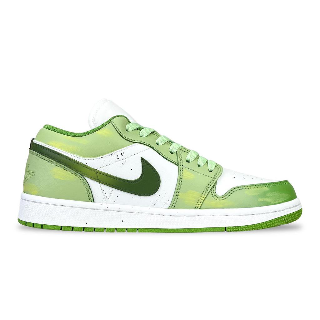 Jordan Air Jordan 1 Low top Skateboard Shoes Unisex Green HF4823-100(Team257-)