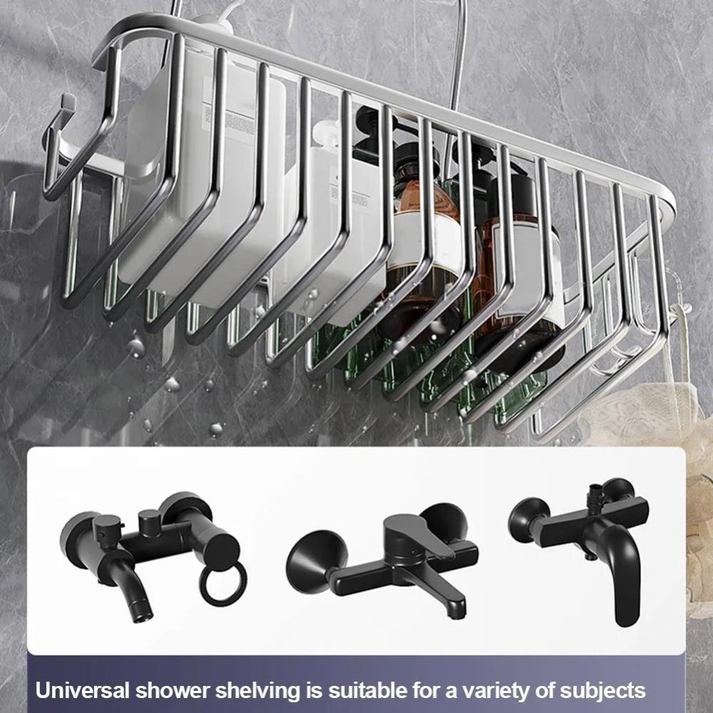 Hängender Badezimmerkorb aus Edelstahl Toiletten-Duschregal Aufbewahrungszubehör für Badprodukte