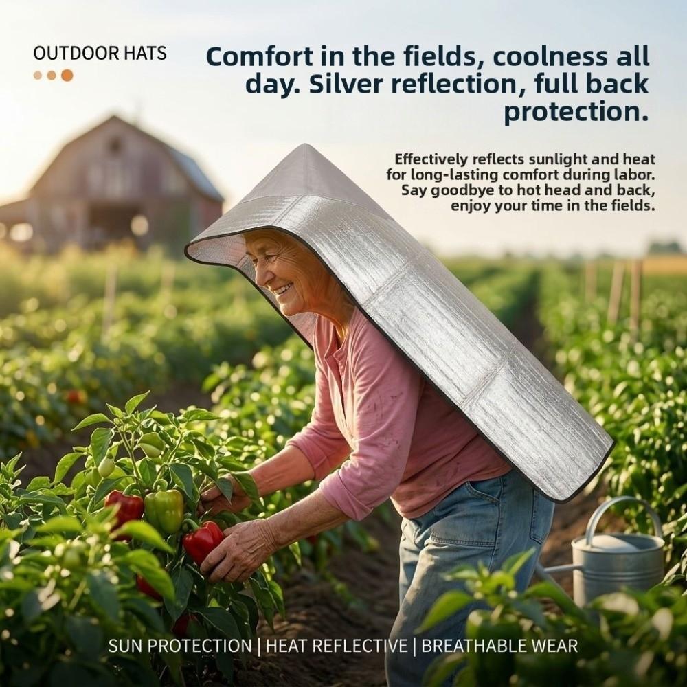Heat Insulation Sunscreen Cape Aluminum Foil Elastic Sun Cloak  Outdoor Farm Work