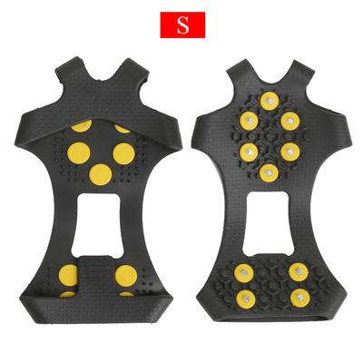 Ein Paar 10 Zähne Rutschfeste Eisstollen Schuhüberzug Grips Spikes Steigeisen zum Klettern für Outdoor-Wandern