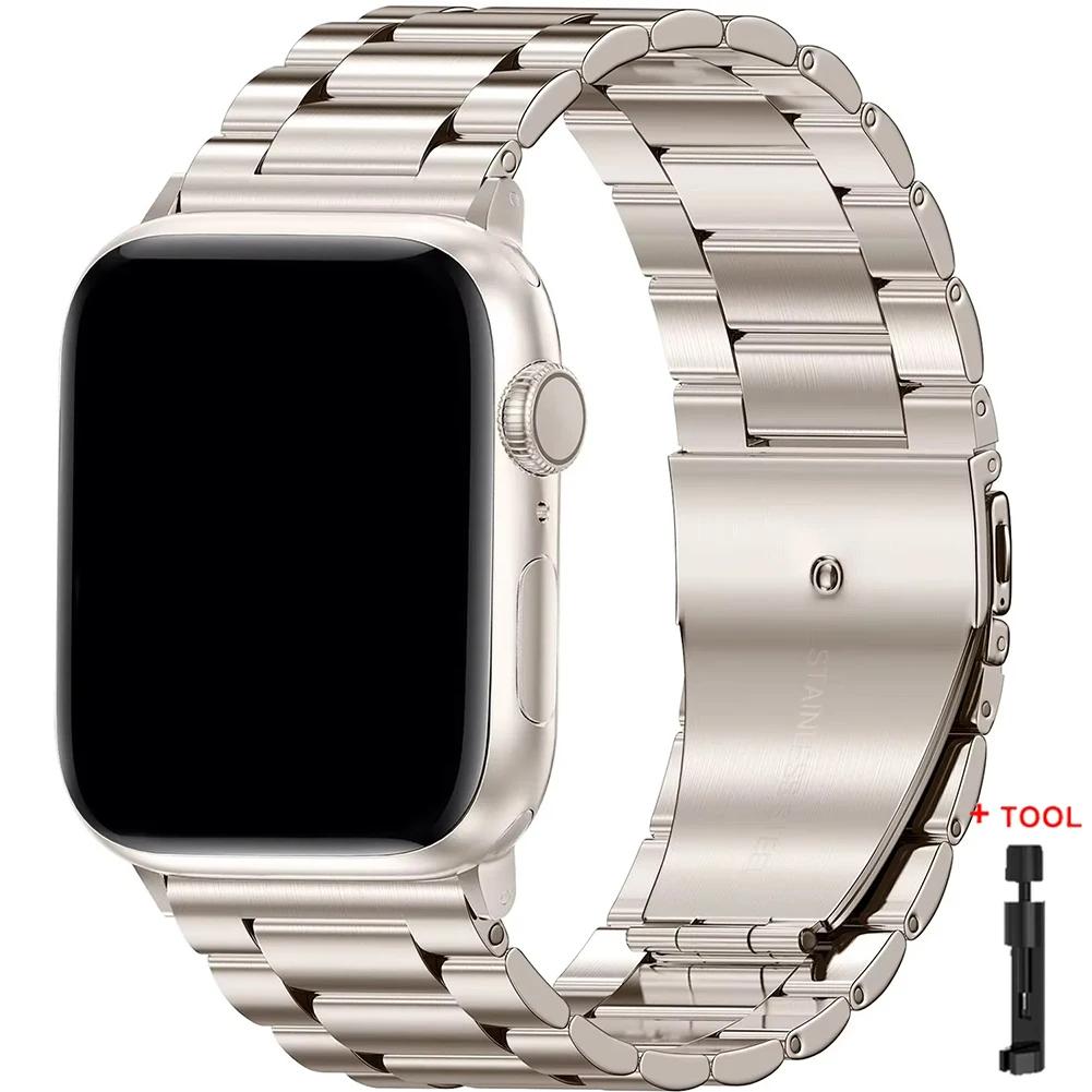 Stainless Steel Strap for Apple Watch S11 10 46mm 42mm Ultra 3 49mm 45mm 41mm 44mm Metal Band for IWatch Series 9 8 7 SE 6 5 4 3