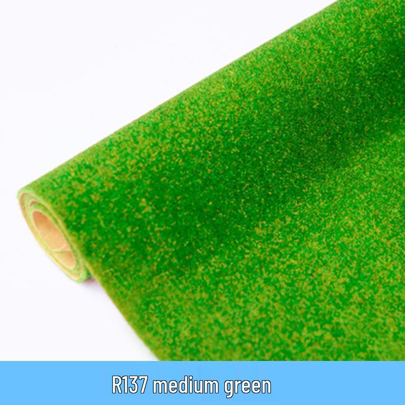 Model Turf Flocked Nylon Lawn: Simulation Grass for Miniature Landscape & Train Scenery