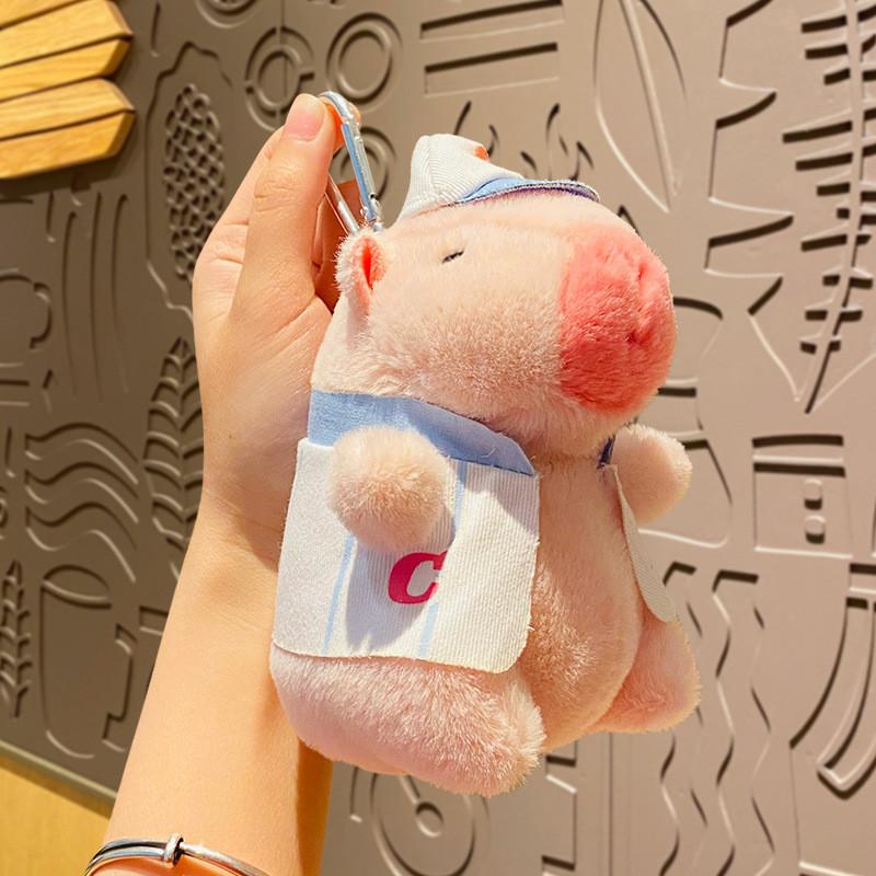 Adorable Plush Capybara Keychain Cute Cartoon Couple Car Key Accessory Gift