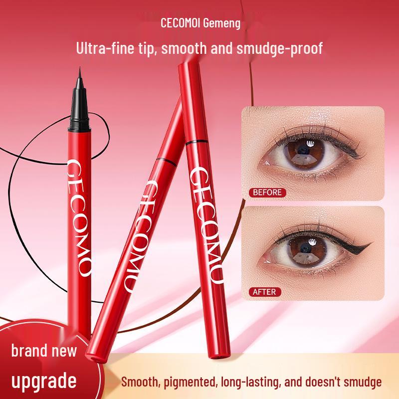 GECOMO Smudge-Proof Ultra-Fine Eyeliner Pen - Long-Lasting, Smooth, Ideal for Precision Eyeliner Application and Cross-Border Color Makeup