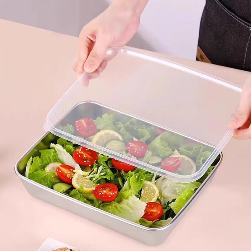 Stainless Steel Rectangular Food Storage Containers with Lids