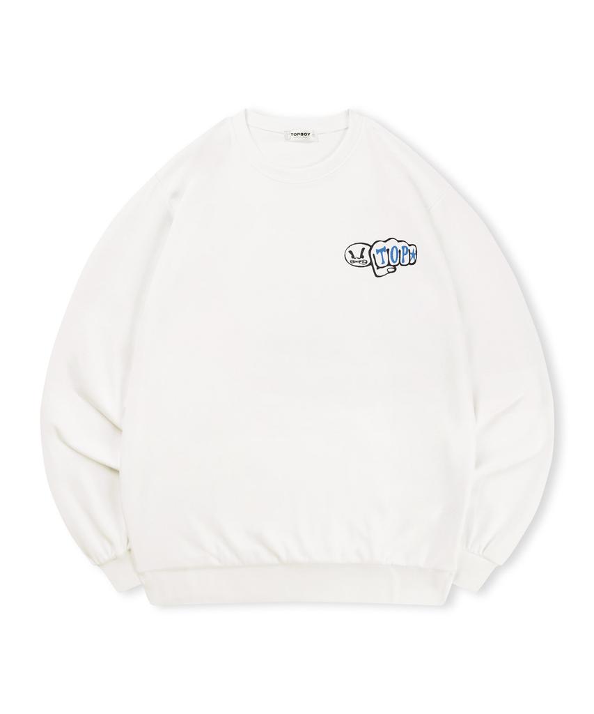 TOPBOY [Non-Fleece Or Fleece] Blowfist Printed Sweatshirt (Type B)